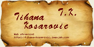Tihana Košarović vizit kartica
